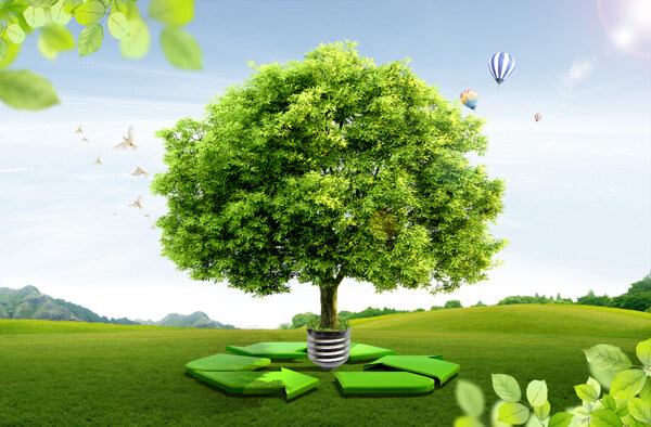 绿色环保背景素材图片