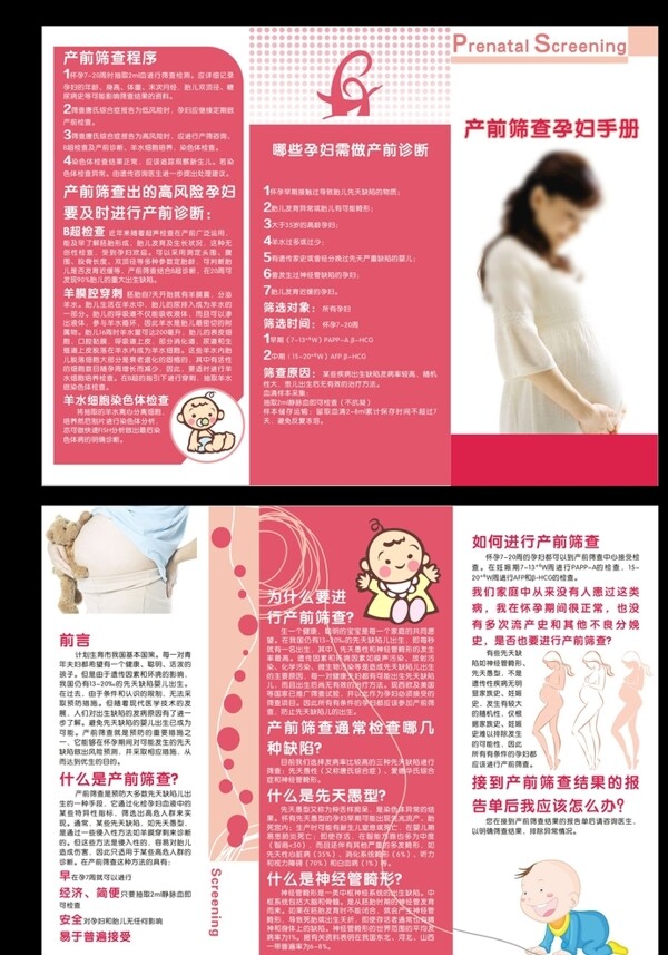 孕产妇三折页