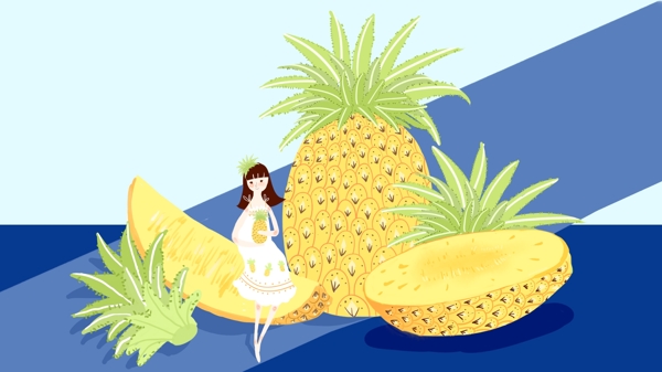 原创小清新水果系列之菠萝