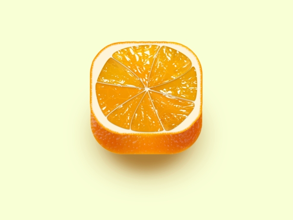 写实橙子图标icon