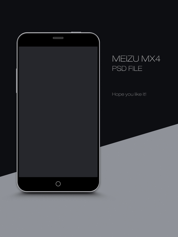 安卓魅族MX4手机正面PSD分层模板