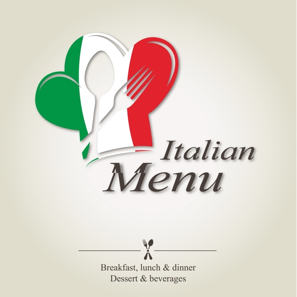 意大利菜单设计元素矢量图05