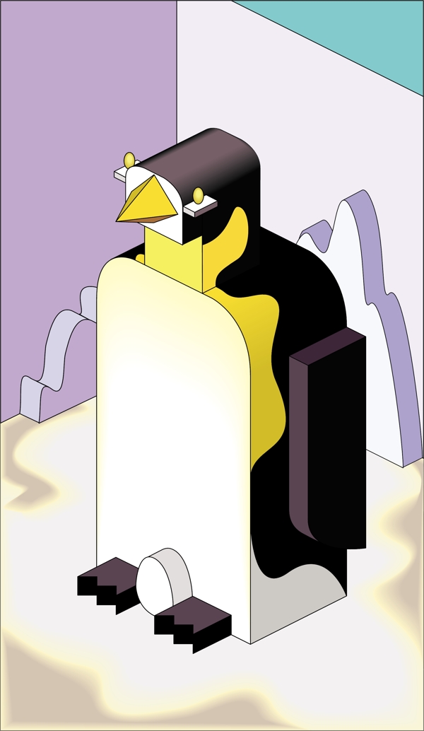 卡通企鹅设计素材