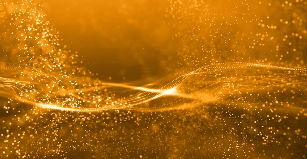 金色粒子特效科技背景