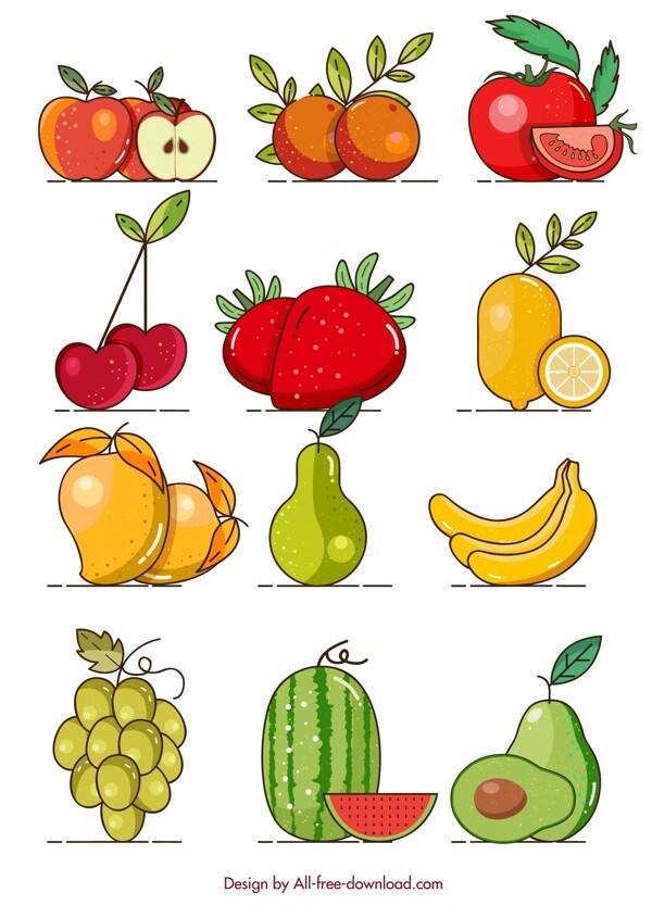 水果设计矢量图片