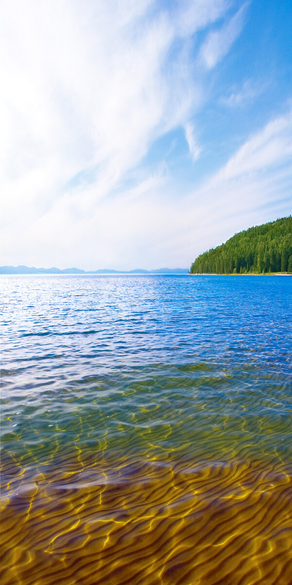 美丽湖面风景摄影图片