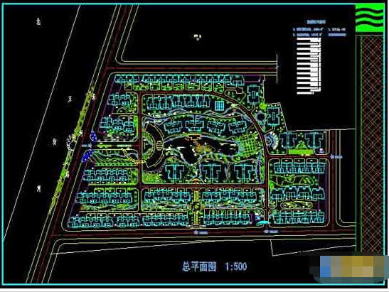 住宅小区规划总平面cad设计图