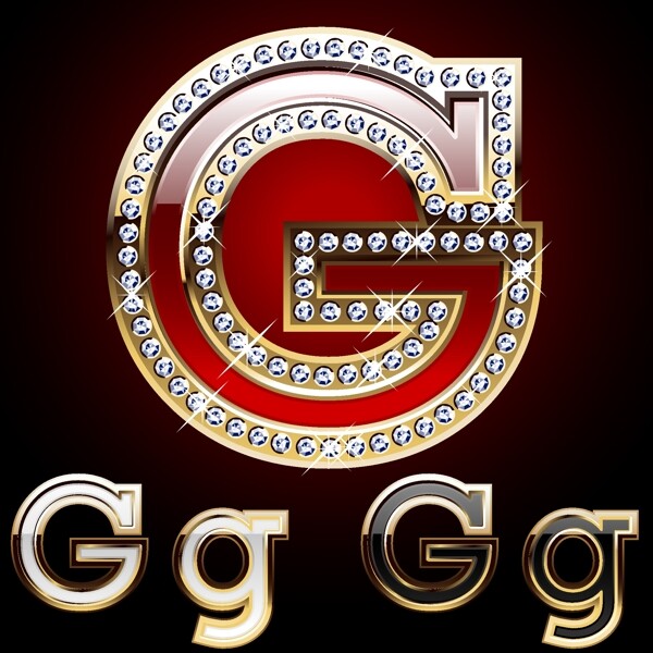 钻石G字母素材