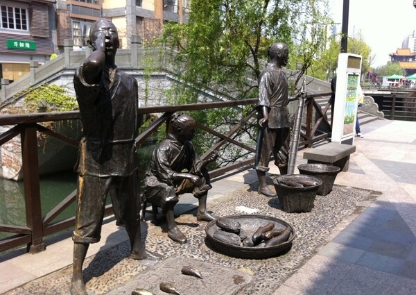 运河雕塑图片