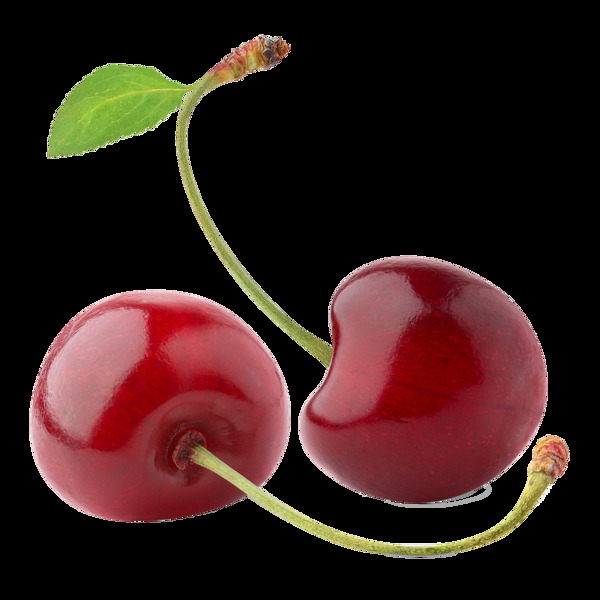 红色樱桃透明水果素材