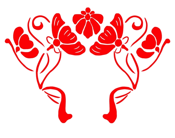 春节红色的边框插画