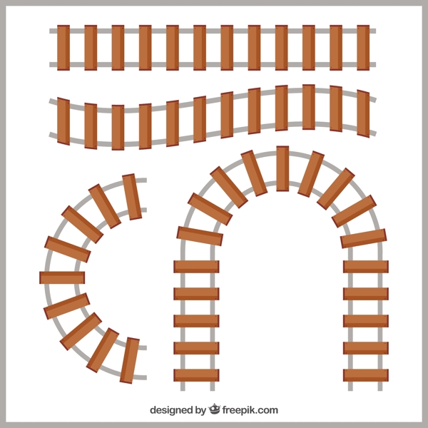 各种不同形式的火车轨道