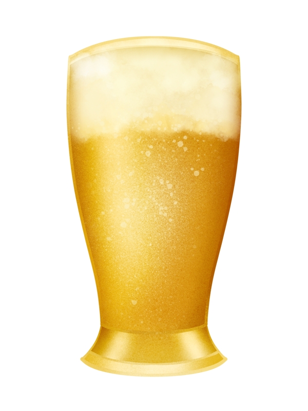 黄色啤酒玻璃杯
