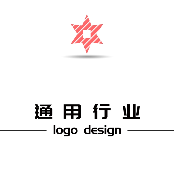 红色几何创意logo