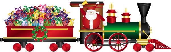 圣诞素材小火车