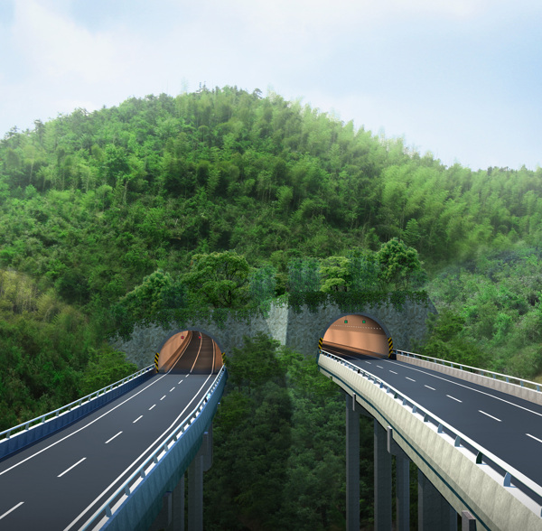 高速隧道高架桥图片
