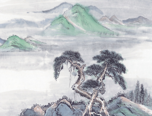 水墨山水画