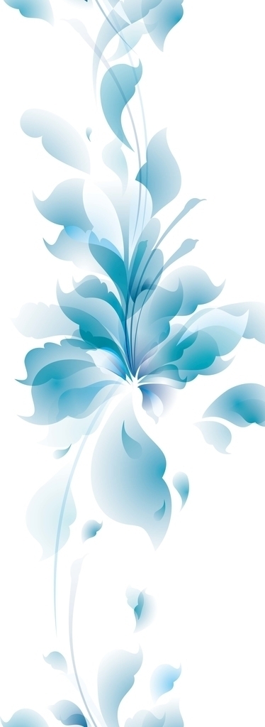 蓝色抽象花朵