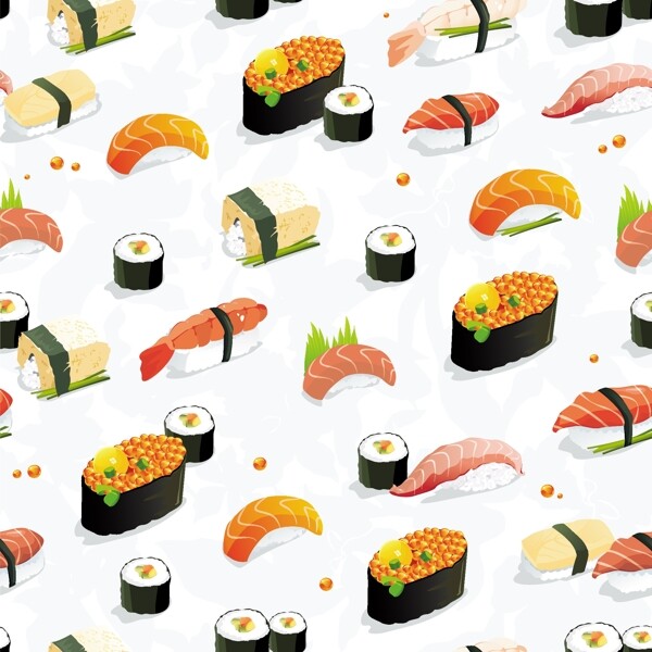 各种各样的寿司插画