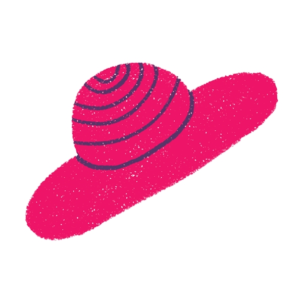 简约手绘粉色帽子透明素材
