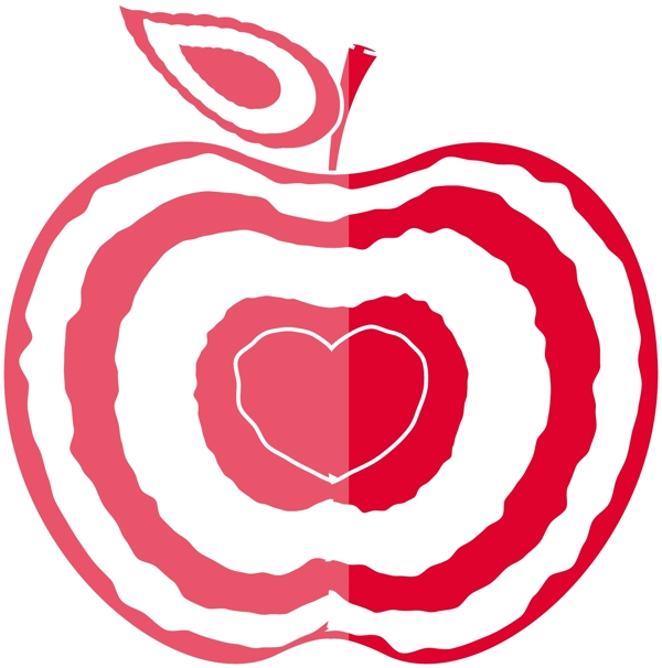 爱的心的苹果形状