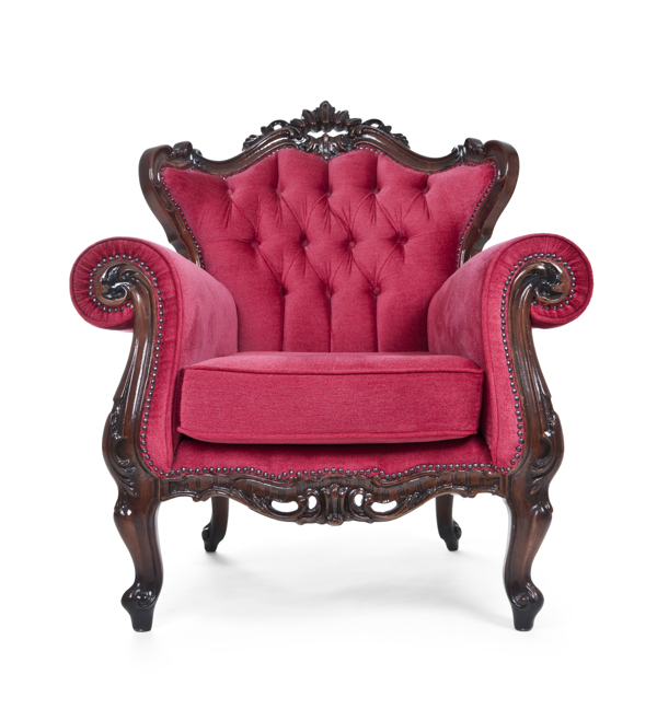 玫瑰红欧式椅子图片