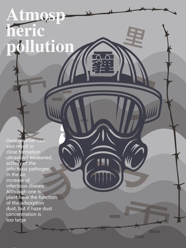 雾霾公益环保海报