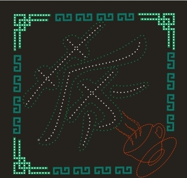 茶字LED打空图图片