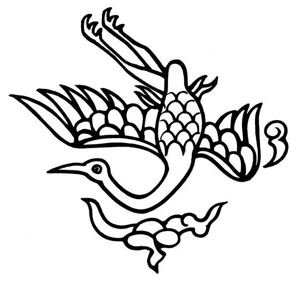 清代花鸟图案中国传统图案0042