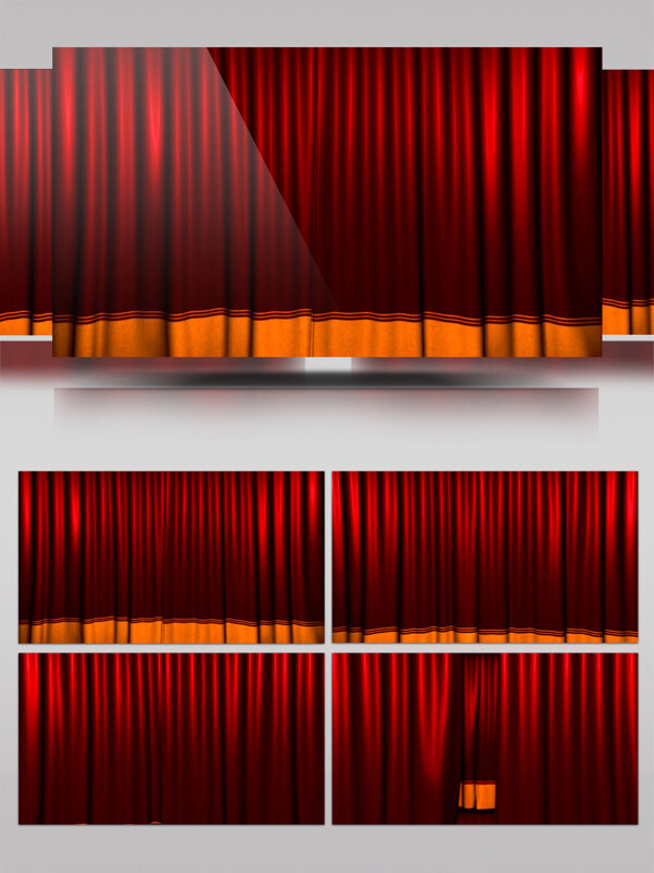 红色舞台大幕视频素材