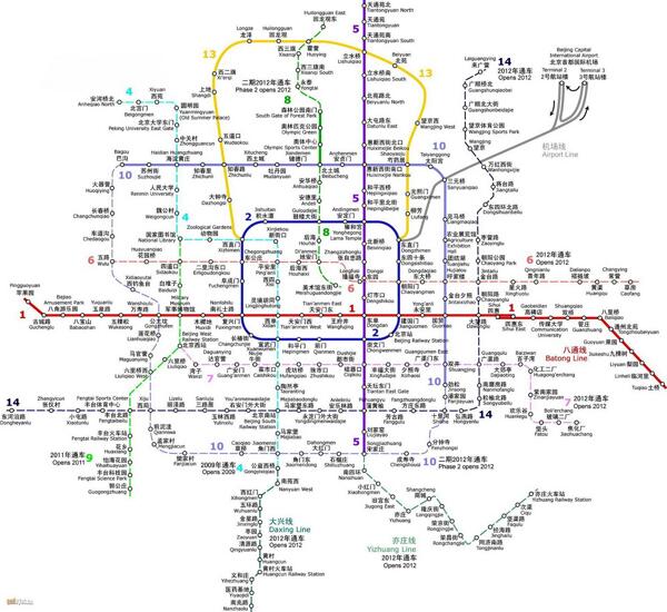 北京地铁规划图