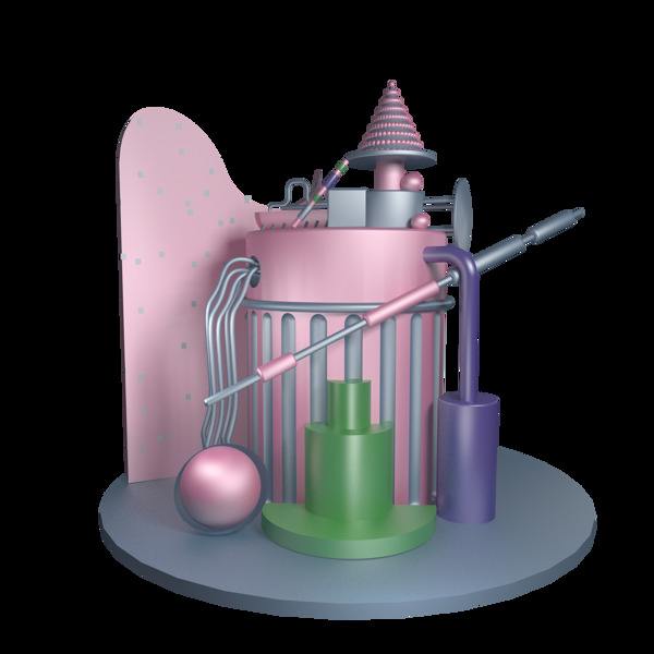 C4D模型机器效果图