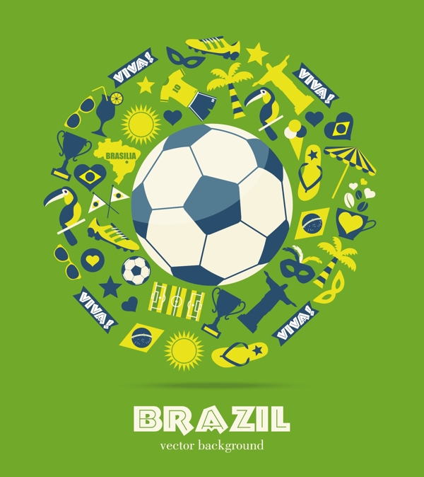 2014巴西足球世界杯海报