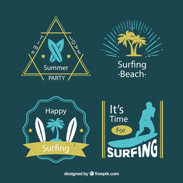 夏季冲浪标志图片