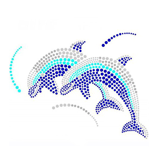 烫钻动物海洋动物海豚免费素材