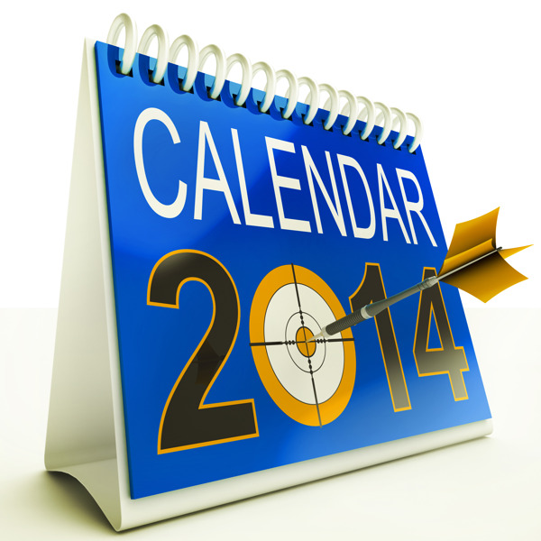 2014目标显示日历新年计划