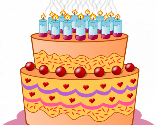 生日蛋糕矢量剪贴画图像