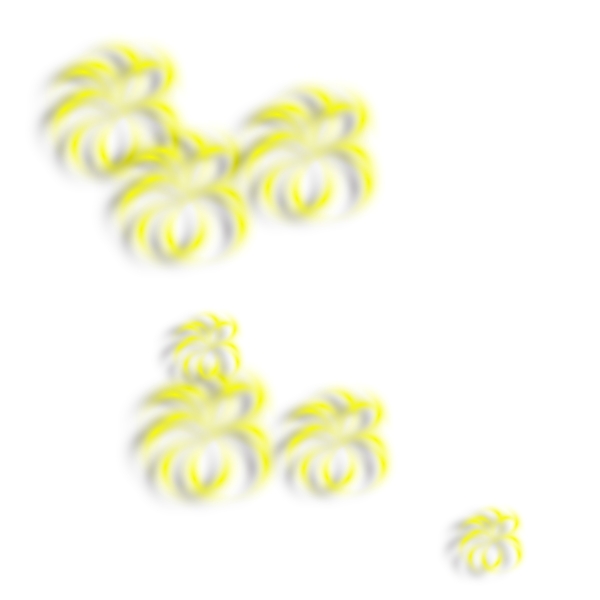 黄色花朵漂浮PNG素材