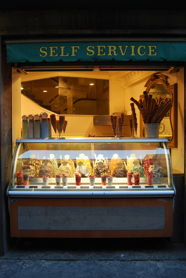 罗马街头冰淇淋店图片