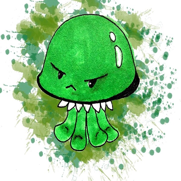 绿色章鱼可爱表情