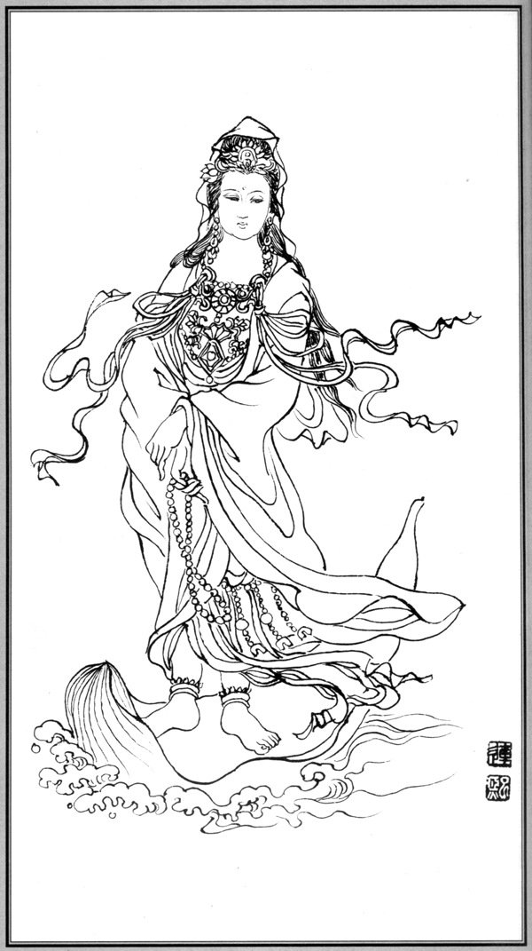 中国神话人物077观音图片