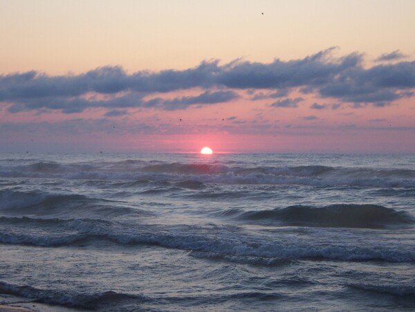 海洋落日图片