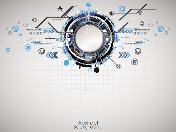抽象科技感矢量蓝色背景素材