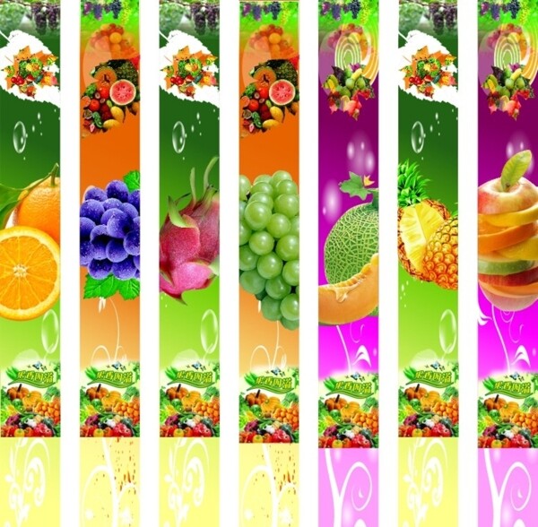 超市立柱水果柱子图片