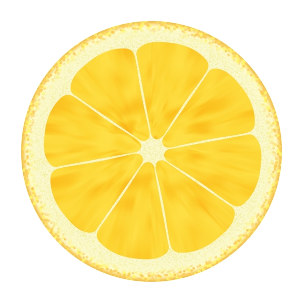 手绘柠檬片图案素材