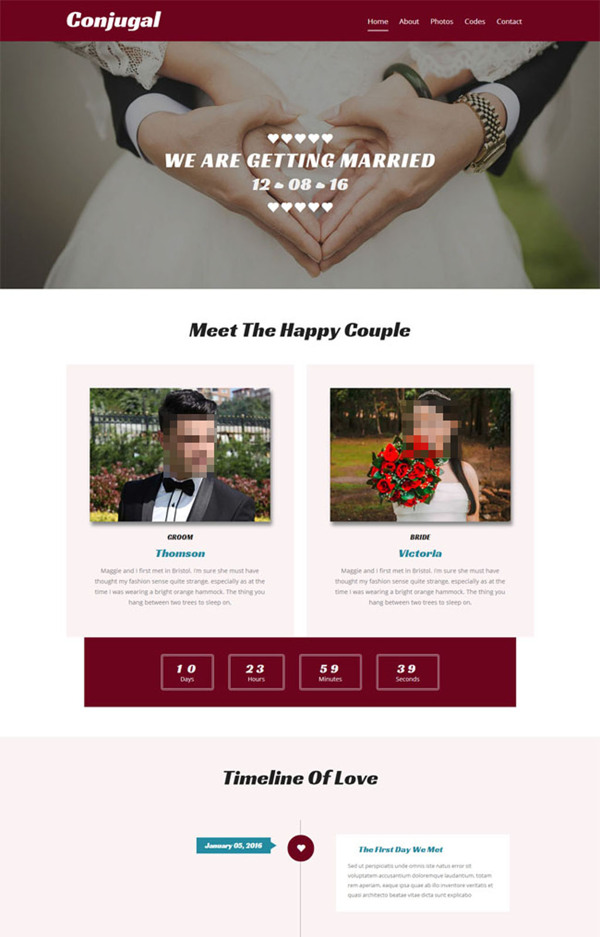 婚礼网站模板