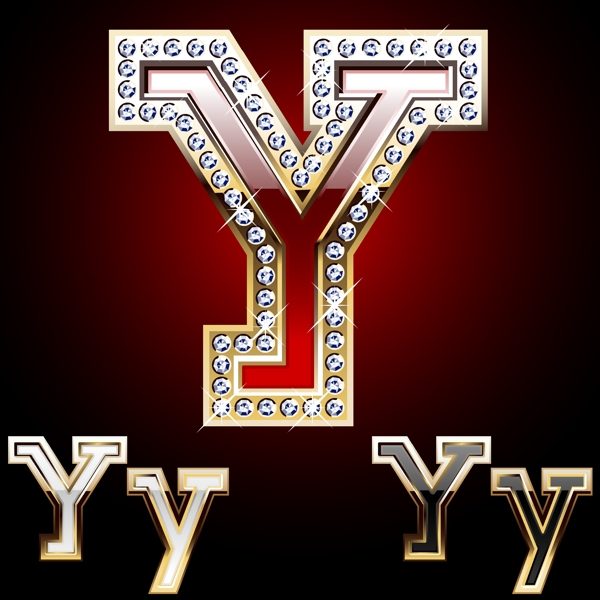 钻石Y字母素材
