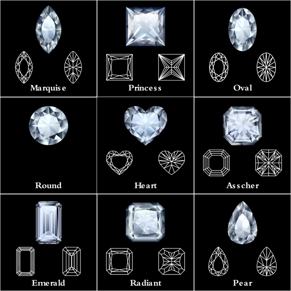 钻石矢量图欣赏图片