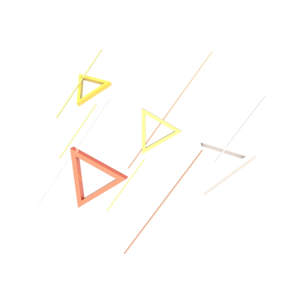 C4D立体海报背景装饰三角元素