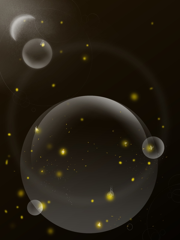 黑金星空泡泡背景设计